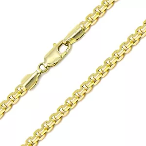 14K Yellow Solid Gold Round Box Link Chain Necklace 2.00mm 16" - Picture 1 of 6