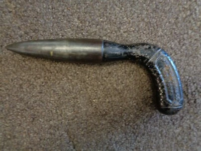 Antigua maceta de tabaco o semillas J M Thornburn acero pesado punta de una pieza 1893 Foto 1 de 4