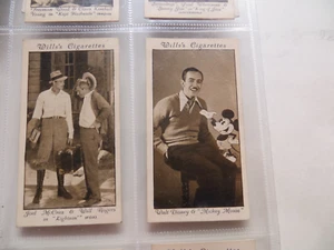 1931 WALT DISNEY & MICKEY MOUSE WILLS CINEMA STARS 3. SERIE ZIGARETTENKARTE HERVORRAGENDER ZUSTAND - Bild 1 von 7