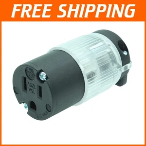 Conector de enchufe de repuesto iluminado 15 amperios NEMA 5-15R - Paquete de 10 de grado comercial - Imagen 1 de 9