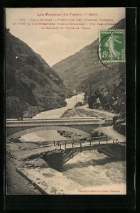 CPA Viella, le pont du roy, vue vers l´espagne, la garonne et route de Viella - Picture 1 of 2