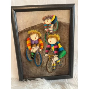 Bicicleta de Colección Joyce Roybal Pintura Firmada Niños Caprichosa Usada en Excelente Condición - Imagen 1 de 4