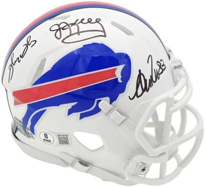 ¡OFERTA! Minicasco blanco Jim Kelly Thurman Thomas Andre Reed Auto Bills Greats Foto 1 de 4