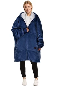 Catalonia Zip Up Blanket Hoodie Sweatshirt Oversized Sherpa Pullover Jacke C... - Bild 1 von 9