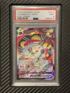 2022 PSA 9 FA Orbeetle VMAX #TG13 Full Art Trainer Gallery Pokemon TCG SWSH LO - Picture 1 of 2