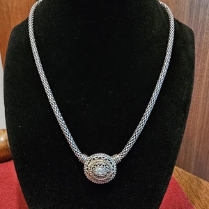 Effy D'Oro 18" Collier 925 Sterling Silber & 14K Gold mit Diamanten 17,78g signiert - Bild 1 von 16