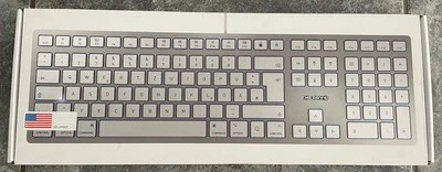 NEW SEALED - Cherry KC 6000C Wired Slim Mac Keyboard - Silver/White US - Image 1 of 4