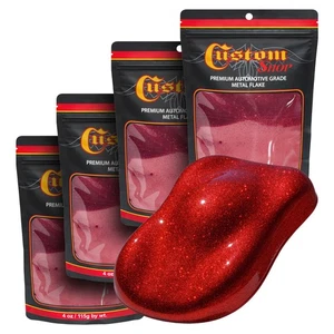 Custom Shop - Fire Red - 1-Pound Large Flake .025 Micron Size - Picture 1 of 1