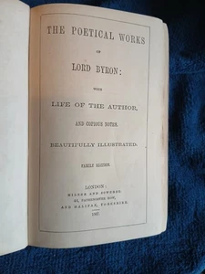 1867 Lord Byron's Poetical Works  & Illustrations  family Edition  (25) - Bild 1 von 11