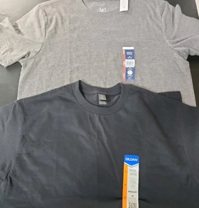Gildan schwarz ~ George grau Medium klassische Passform T-Shirts T15 - Bild 1 von 7