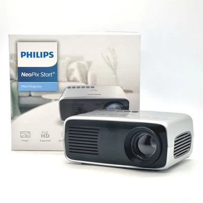 Philips Neopix Start+ NPX245 Mini Proyector 650 Lúmenes LED HDMI USB Micro SD Foto 1 de 4