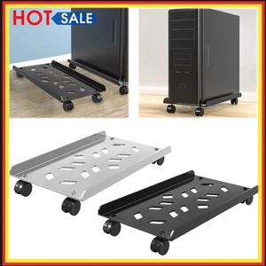 Mobile CPU Stands with Caster Wheels Steel PC Floor Cart PC Riser Fits Most PC - Afbeelding 1 van 18
