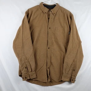 Woolrich Shirt Mens Large Brown Button Down Long Sleeve 100% Cotton Outdoor Work - Picture 1 of 11