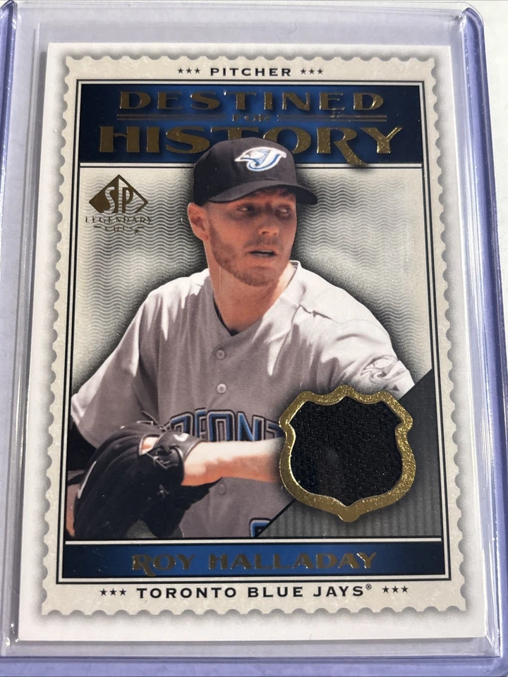 2009 Upper Deck SP Destined For History Roy Halladay Toronto Blue Jays Relic - Image 1 of 2