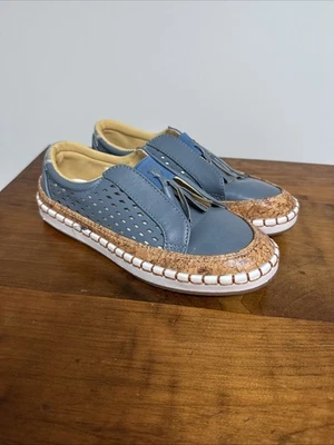 Женские мокасины без шнурков бохо юго-западные синие без указания бренда размер ЕС 39 США 8 - Изображение 1 из 4