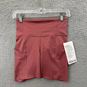 Neu mit Etikett lululemon schnell frei hoch geschnittene Shorts 6" Elite kirschfarben pink sportlich W 4 - Bild 1 von 9