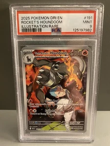 2025 Pokemon Dri En Rocket's Houndoom Illustration Rare - PSA 9 - Picture 1 of 2