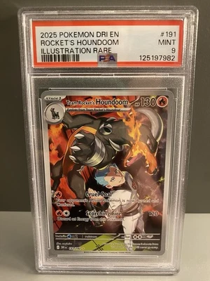 2025 Pokemon Dri En Rocket's Houndoom Illustration Rare - PSA 9 - Image 1 of 2