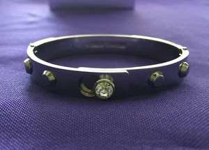 Michael Kors Studded Hinge Bangle Bracelet in Silver Tone with CZ - Picture 1 of 10