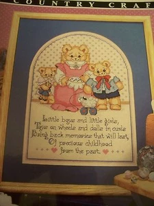 Childhood Memories Teddy Bears Child Nursery Magazine Cross Stitch Pattern (B) - Picture 1 of 1