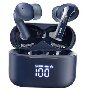 T20 Wireless Earbudstooth Headphones 48.5 Hrs Playtime with LED Digital Blue - Zdjęcie 1 z 7