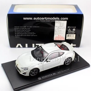 White 1/18 Scale AUTOart Toyota 86 GT GT86 Metal Diecast Model Car - Picture 1 of 5