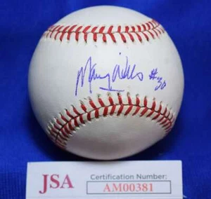 Maury Wills JSA Cert Autograph National League Signed Baseball 1 - Picture 1 of 2