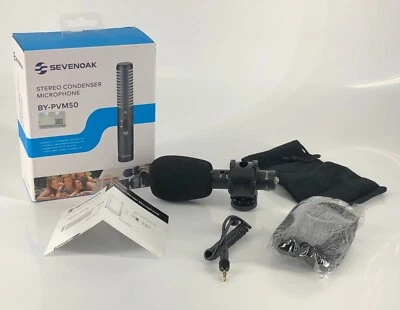 Sevenoak BY-PVM50 Stereo Condenser Microphone w Shock Mount DSLR Camcorder Phone - Image 1 of 4
