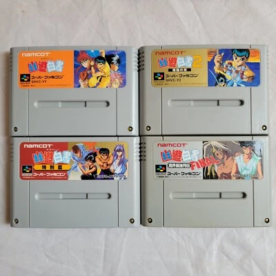 Yu Yu Hakusho 1 2 3 4 / SET SNES NTSC-J Japanese SFC Super Famicom - Image 1 of 4