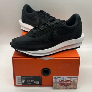 Size 8.5 - Nike sacai x LDWaffle Black Nylon Brand New Oh All White DS Sneakers - Picture 1 of 7