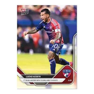 Lucho Acosta FC Dallas 75 Goals 75 Assists 2025 MLS Topps NOW - Card 25 Presale - Picture 1 of 1