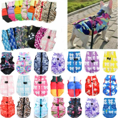 Klein Haustier Hund Chihuahua Reißverschluss Mantel Jacke Weste Winter Warm ^ - Bild 1 von 4