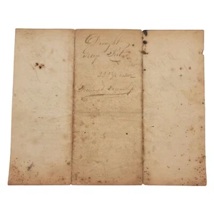 Antico documento giuridico manoscritto 1837 progetto municipalità Somerset rilievo terreno - Foto 1 di 6