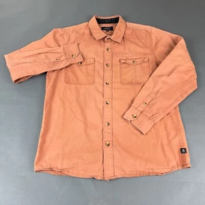 Roark Classic Fit Button Shirt Orange Button Up Long Sleeve Outdoor Mens Medium - Picture 1 of 9