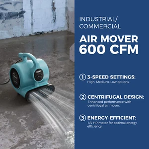 ALORAIR 600 CFM Air Mover Blower Fan for Water Damage Plumbing Carpet Dryer - Picture 1 of 10