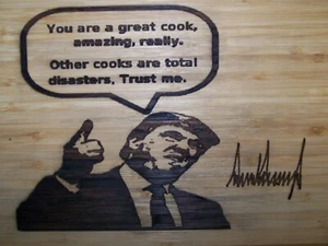Donald Trump Bambus Schneidebrett -Limited Edition- 15,5x10 - Bild 1 von 4