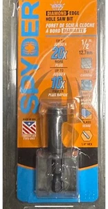 Spyder Diamond Edge Hole Saw Bit 1/2-in Tile/Granite/Glass 1/4" HEX 600850, NIP - Picture 1 of 3
