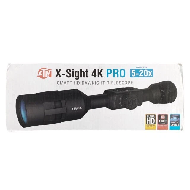 ATN X-Sight 4K Pro 5-20x Smart Day/Night Rifle Scope - Black
