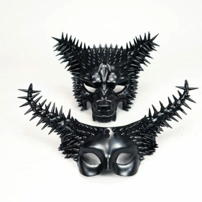 Parejas Máscara de Mascarada Steampunk Lobo Máscaras Halloween Juegos con disfraces Disfraz Negro Spi Foto 1 de 4