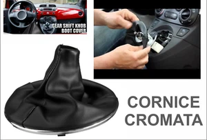 CUFFIA LEVA CAMBIO CON CORNICE CROMATA PER FIAT 500 500C DAL 2007   OE 55344016 - Imagen 1 de 9
