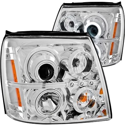 Anzo USA 111176 Projector Headlight Set w/Halo Fits 02-06 Escalade Escalade ESV Foto 1 de 4