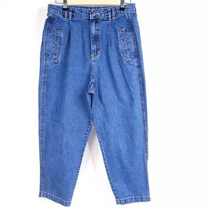 Pantalones de mezclilla de colección Lizwear para mujer 12 pequeños azules pierna cónica cintura alta mamá - Imagen 1 de 11