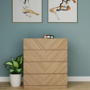 Catania 4 Drawer Chest Euro Oak - Picture 1 of 5