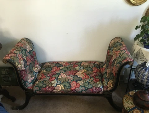 Duncan Phyfe Sofa Genunine Antique Vintage Cover