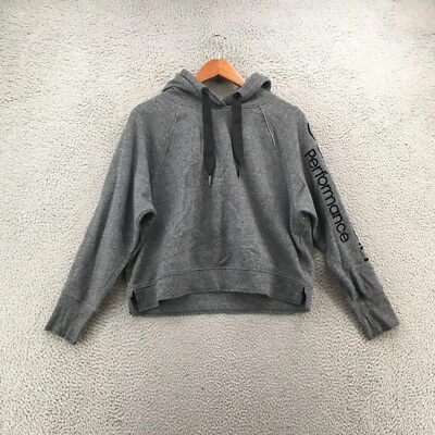 Calvin Klein Hoodie Sweater Shirt Womens M Gray Fleece Raglan Sleeve Pullover - Image 1 of 4