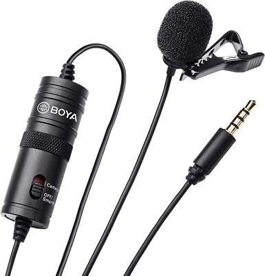 2 x BOYA BY-M1 3.5 mm Lavalier Microphone for Smartphone and Canon/Nikon Camera - Image 1 of 4