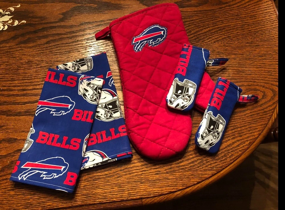 Nuevo soporte/sartén/servilletas de fútbol americano Buffalo Bills cocina de cocina de la NFL Foto 1 de 2