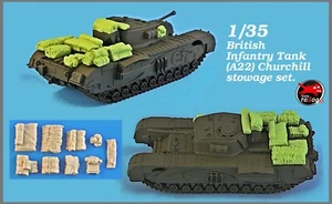 1/35 MkIV Churchill Tank stowage set. / 35v2 - Picture 1 of 3