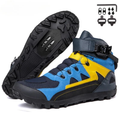 Men's High Top MTB Shoes Breathable Cycling Shoes SPD Cleat Anti Slips Sneakers - Image 1 of 4