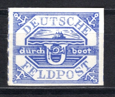 Dt. Feldpost II. WK, Nr. 13 b, U-Bootmarke, ungebraucht o.G. mit Fotobefund - Bild 1 von 2